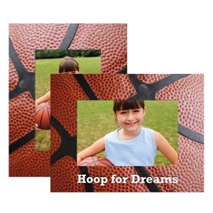 Paper Easel Frame, Holds Either A 4" X 6" Or 5" X 7" Photo (basketball Paper)