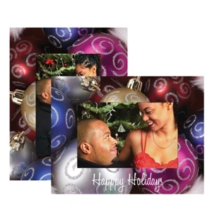 Paper Easel Frame, Holds Either A 4" X 6" Or 5" X 7" Photo (christmas Paper)