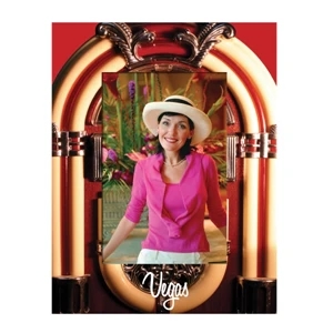Paper Easel Frame, Holds Either A 4" X 6" Or 5" X 7" Photo (50's Theme Paper)
