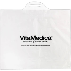 Clear Frosted Soft Bridge Handle Bag - Flexo Ink