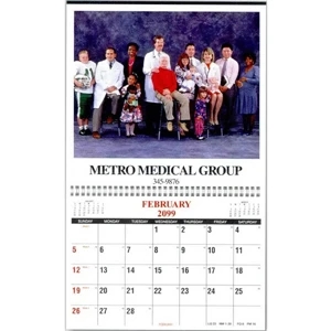 Wall Calendar With Single Custom Photo With Deluxe Spiral Binding, 11" X 16 1/2"