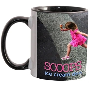 Black - Match Full-color, Full-wrap Decoration To This 11 Oz Colored Inside And Handle Mug!