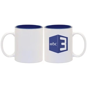 Blue - This Two-tone Accented Mug Enhances Full-color Sublimation Decoration Beautifully!