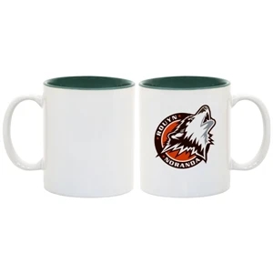 Green - This Two-tone Accented Mug Enhances Full-color Sublimation Decoration Beautifully!