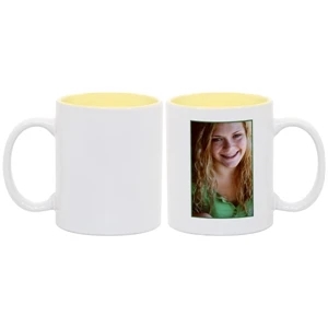 Yellow - This Two-tone Accented Mug Enhances Full-color Sublimation Decoration Beautifully!