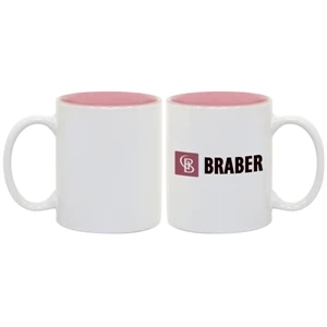 Pink - This Two-tone Accented Mug Enhances Full-color Sublimation Decoration Beautifully!