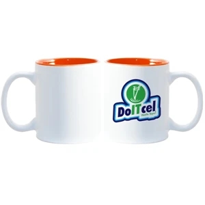 Orange - This Two-tone Accented Mug Enhances Full-color Sublimation Decoration Beautifully!