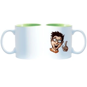 Light Green - This Two-tone Accented Mug Enhances Full-color Sublimation Decoration Beautifully!