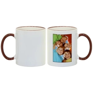Maroon - Match Images And Themes To This Sublimation Rim And Handle Colored Ceramic Mug!