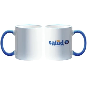 Light Blue - Match Images And Themes To This Sublimation Rim And Handle Colored Ceramic Mug!