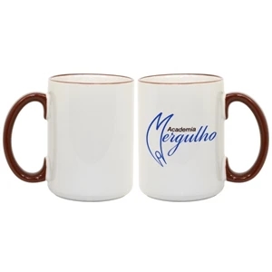 Maroon - Accent Your Full-color Image Or Logo With This 15 Oz. Colored Photo Mug!