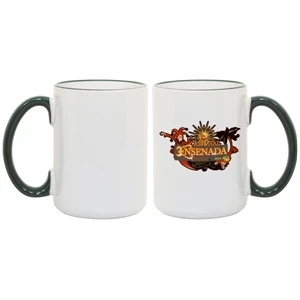 Green - Accent Your Full-color Image Or Logo With This 15 Oz. Colored Photo Mug!