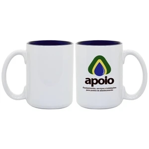 Blue - Enhance Your Imprinted Images And Logos With This 15 Oz Colored Photo Mug!