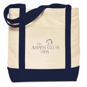 Navy Blue - Boat Bag With Front Pocket And 22" Double Stitched Shoulder Straps