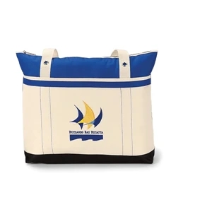 Windjammer - Royal Blue - Tote Bag With Colorful Nautical Design And 28" Shoulder Straps