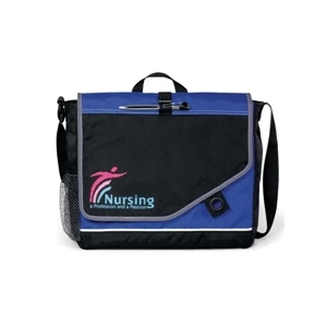 Attune - Royal Blue - Messenger Bag With Adjustable Shoulder Strap And Top Grab Handle