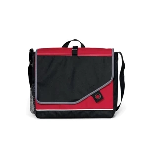 Attune - Red - Messenger Bag With Adjustable Shoulder Strap And Top Grab Handle
