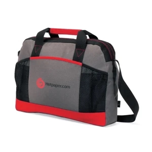 Essential - Red - Business Portfolio With Front Mesh Pocket And Adjustable Shoulder Strap