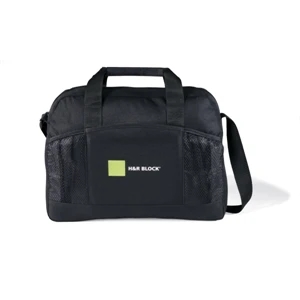 Essential - Black - Business Portfolio With Front Mesh Pocket And Adjustable Shoulder Strap