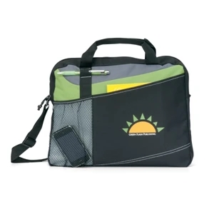 Velocity - Apple Green - Portfolio With Adjustable Shoulder Strap And Top Grab Handles