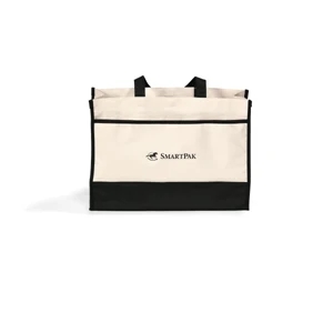Contemporary - Black - Tote Bag With Large Main Compartment With Snap Closure