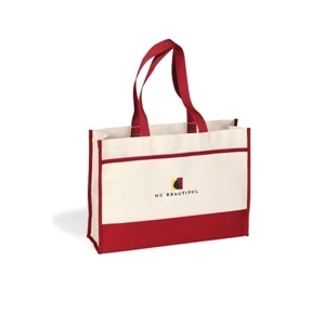 Contemporary - Ruby Red - Tote Bag With Large Main Compartment With Snap Closure