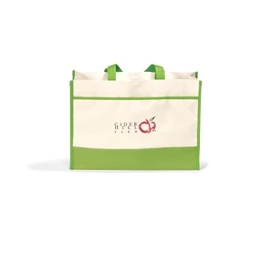 Contemporary - Apple Green - Tote Bag With Large Main Compartment With Snap Closure
