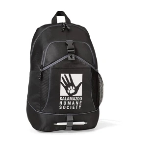 Escapade - Black - Backpack With Zippered Pocket With Organizer And Side Mesh Pocket