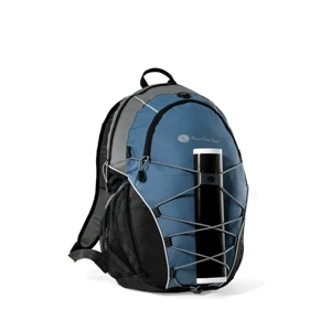 Expedition - Steel Blue - Computer Backpack With Bungee Cords For Extra Storage
