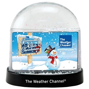 Clear Front And Back Photo Globe With Black Base, Insert Size 2 -2 7/8" X 2"
