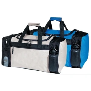 Travel Bag, 22" Long, With Double Zippered Main Compartment And U-shaped Top Lid