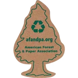 Brown Corrugated Cardboard Tree Shaped Magnet With Full Magnetic Backing