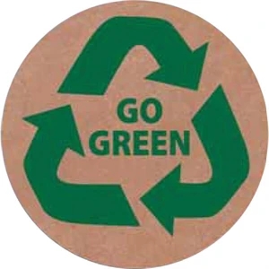 Brown Corrugated Cardboard Circle Shaped Magnet With Full Magnetic Backing