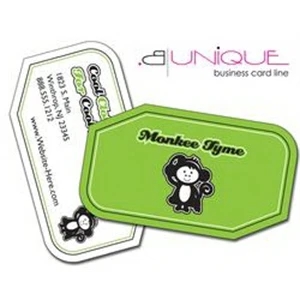 B. Unique - 2 Rounded Corners, 2 Cut Corners - Extra-thick Uv-coated (1s) Paper Business Card - Shape (3.5 X 2 )