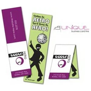 B. Unique - 2" X 7" - Extra-thick Uv-coated (1s) Folded Paper Business Card (3.5x2) Shaped
