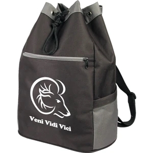 Drawstring Sportpack Bag With Top Drawstring Closure, Zippered Front Pocket