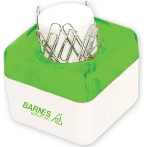 Green - Push Top Paper Clip Dispenser. Closeout Price! Available While Supplies Last!