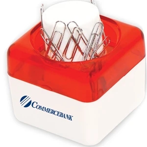 Red - Push Top Paper Clip Dispenser. Closeout Price! Available While Supplies Last!