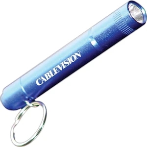 Blue - Metallic Mini Flashlight Keychain. Closeout Price! Available While Supplies Last!