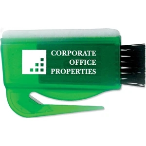Green - Screen Sweeper, Keyboard Brush & Letter Opener Combo. Closeout Price!