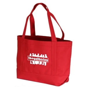 Solid Color Canvas Tote Made Of 12 Oz. Cotton Canvas With 2 Large Top Handles
