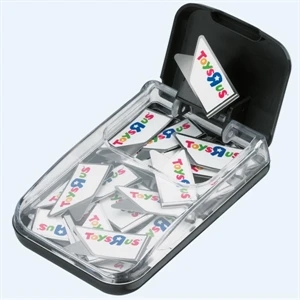 Keepaklips - 20 Full Color Logo Paper Clips Packaged In A Black Plastic Desktop Clip Dispenser