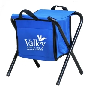 Cooler Chair - Royal Blue - Cooler Folding Chairs With Free Rush Production. 4-color Process Is Available