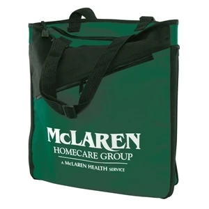 Deluxe Techno Tote - Deluxe Tote Bag With Front Pocket, 4" Gusset And Adjustable Handles. 5-day