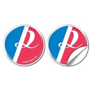 Removable Circle Bumper Sticker/decal - Vinyl Uv Coated - 3.875 Inch Diameter
