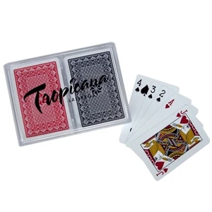 One Red And One Blue Deck Of Bridge Or Poker Size Plastic Playing Cards