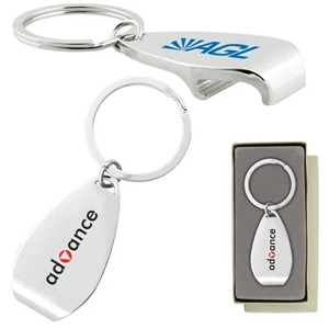 Apri - 50 Working Days - An Elegant Polished Chrome Metal Bottle Opener Key Chain