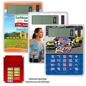 U-design - 3 Working Days - Solar Powered Calculator, 2 3/4" X 3 3/4" With Battery Backup
