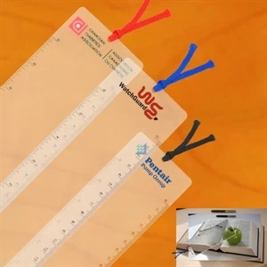Calatra - 3 Working Days - Paper Thin Bookmark Magnifier With A 6" Standard And Metric Ruler And A Ribbon
