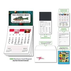 Magna-cal (tm) - Business Card Magnet Calendar - July 2012. Available To Ship 5/15/12 Through 8/14/12